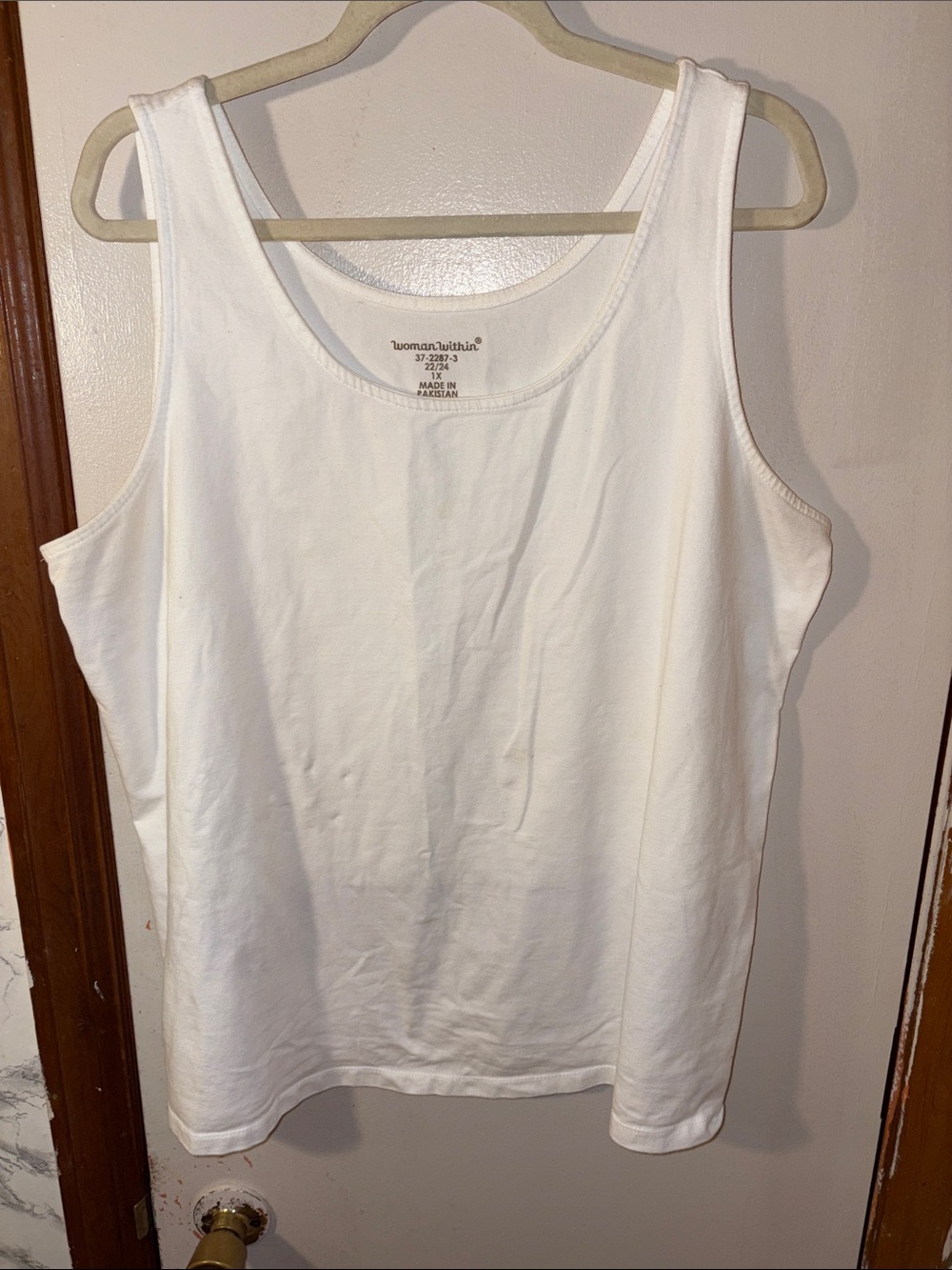 4 items for $25* Woman Within White Scoop Neck Tank